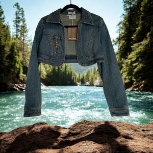 MATRI BLUE JEAN JACKET W/BLING SIZE M NWT